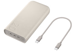 Samsung Powerbank 20.000 mAh 45W – USB-C Schnellladegerät Beige