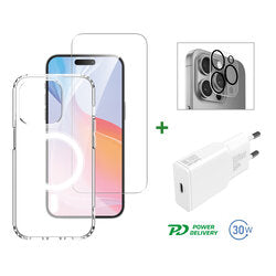 4smarts 3in1 Schutz Bundle für iPhone 16 Pro – Hülle, Glas & 30W Ladegerät