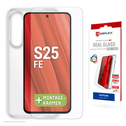 DISPLEX Panzerglas + Hülle für Samsung Galaxy S25 FE – Real Glass + Case