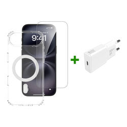 4smarts 3in1 Schutz Bundle für iPhone Air – Hülle, Panzerglas & Ladegerät