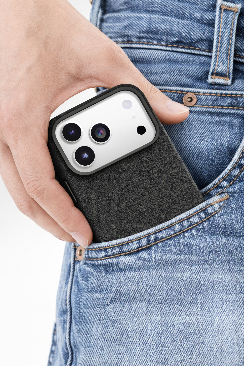 OtterBox Symmetry Cactus Leather MagSafe Hülle für Apple iPhone 17 Pro Max Schwarz