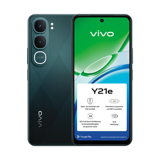 vivo Y21e Smartphone|4GB + 256 GB|50 MP Kamera|5.200 mAh|44W FlashCharge