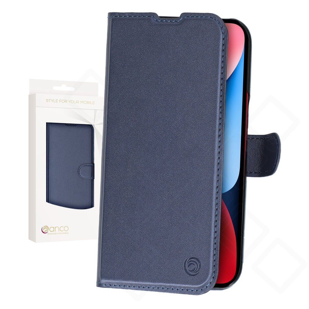anco Basic Bookcase für Apple iPhone 14 Plus – PU Leder Hülle mit Kartenfach