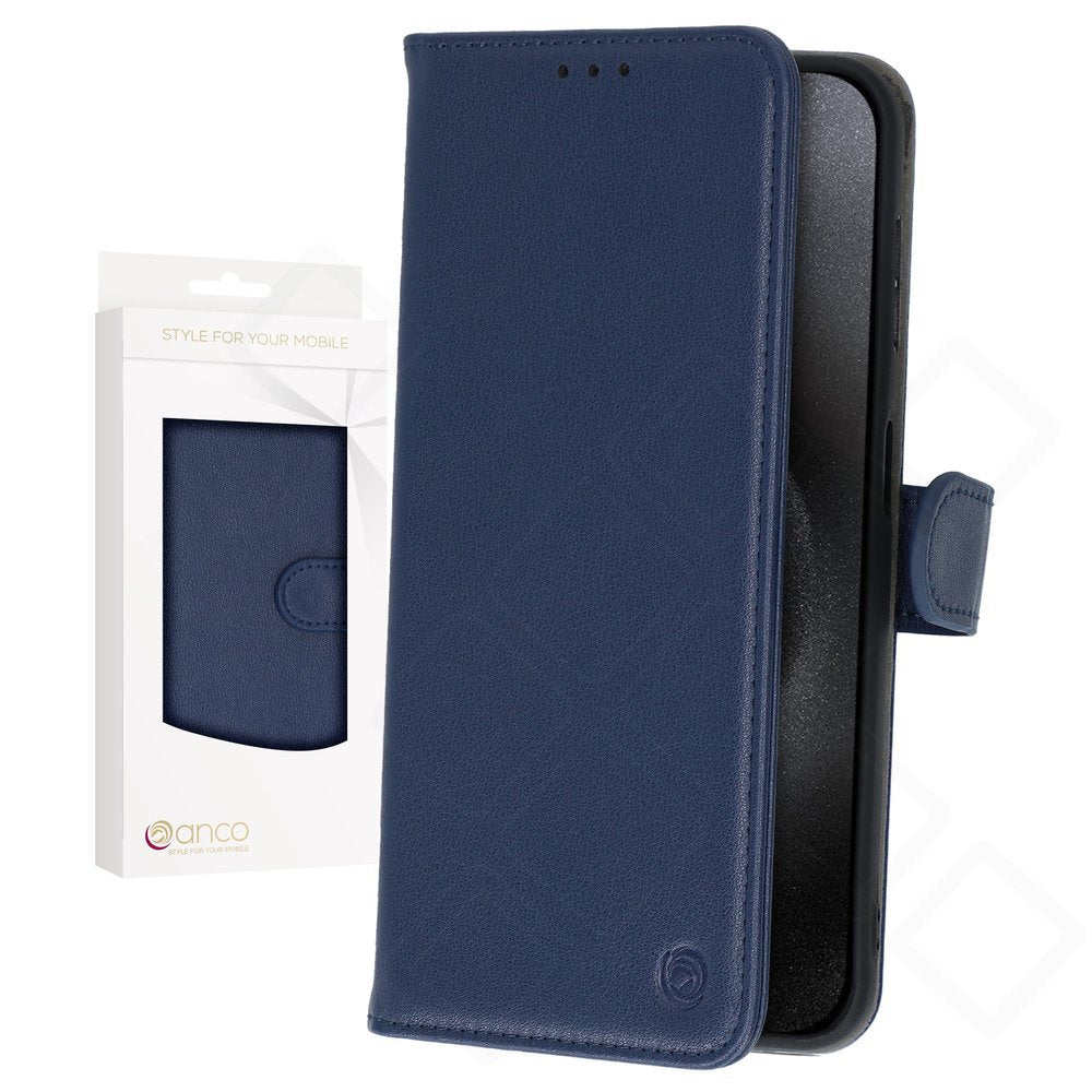 anco Basic Bookcase für Apple iPhone 15 Pro Max in Dunkelblau