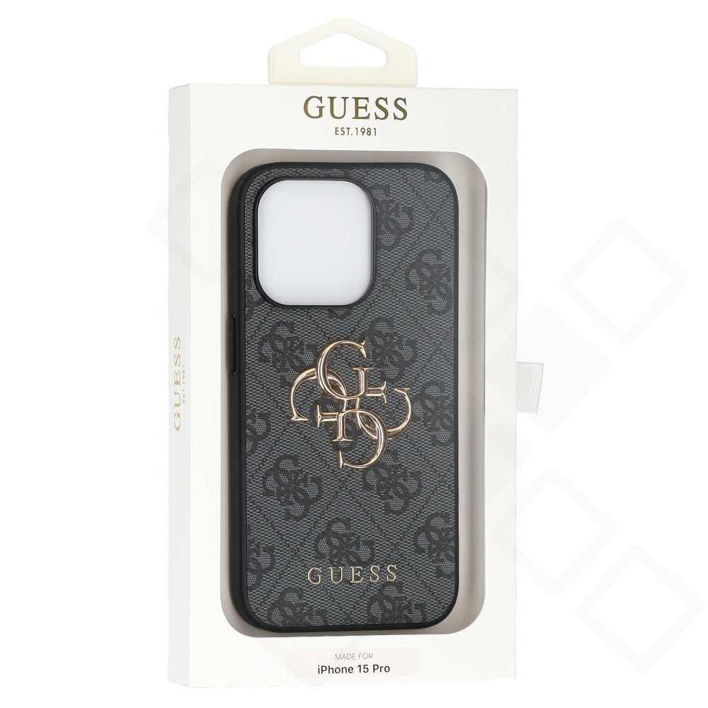 Guess PU 4G Metal Logo Case für Apple iPhone 15 Pro