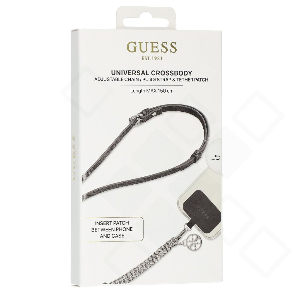 Guess PU 4G Chain Crossbody Strap | Handy Umhängeband Gold & Silber