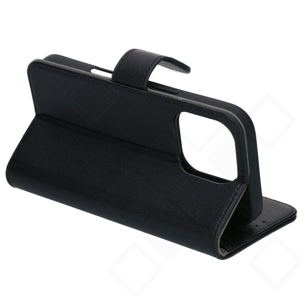 anco Basic Bookcase für Apple iPhone 16 Pro – Klapphülle aus PU-Leder mit Kartenfach