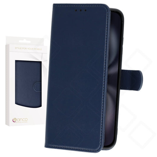 anco Basic Bookcase für Apple iPhone 16 – PU Leder Hülle mit Kartenfach