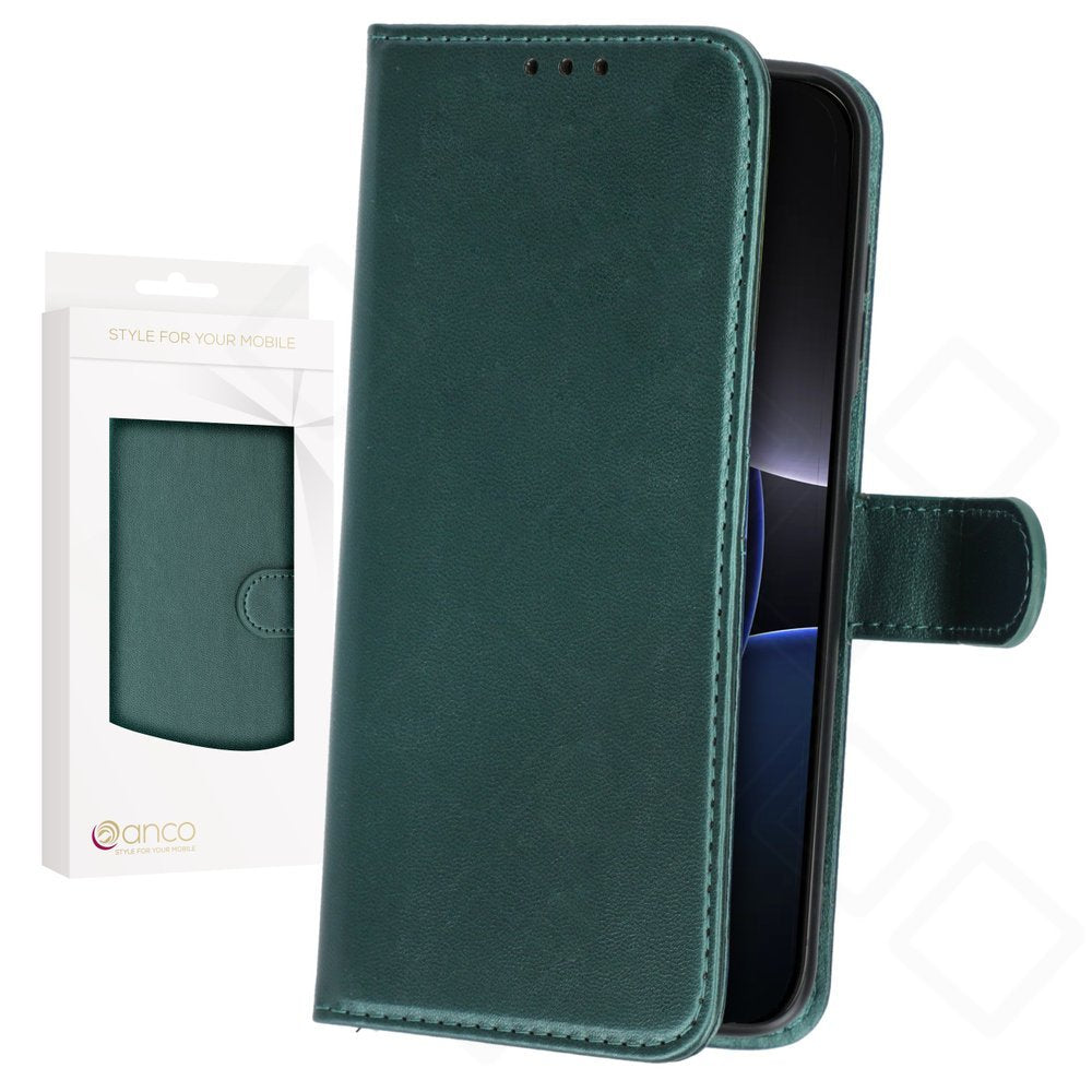 anco Basic Bookcase für Apple iPhone 16 Pro – PU Leder Hülle mit Kartenfach