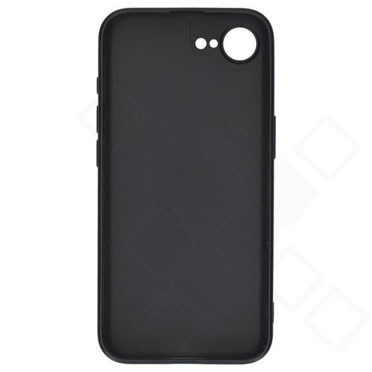 Schwarzes anco Dark Case für iPhone 16e und 17e – Rückansicht