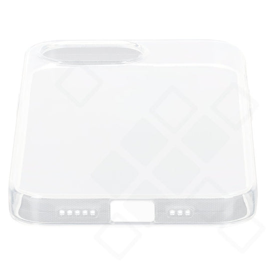 Transparentes anco Super Slim Case für iPhone 16e und 17e – Rückansicht