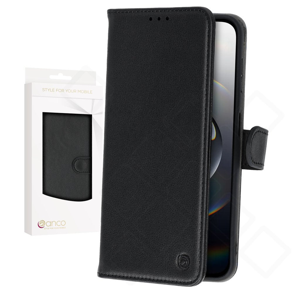 anco Basic Bookcase für Apple iPhone 16e / 17e – PU Leder Hülle mit Kartenfach