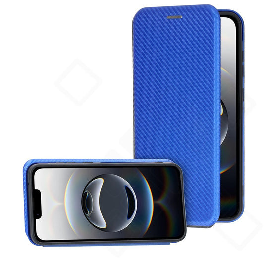 anco Bookcase Carbon Optic für Apple iPhone 16e / 17e – Wallet Hülle | Kartenfach