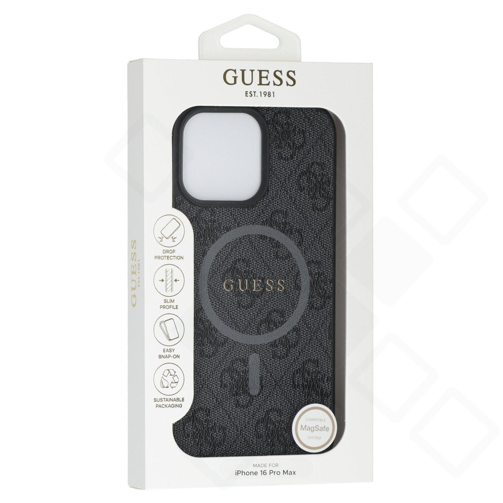 Guess PU Leather 4G Colored Ring Case für Apple iPhone 16 Pro Max
