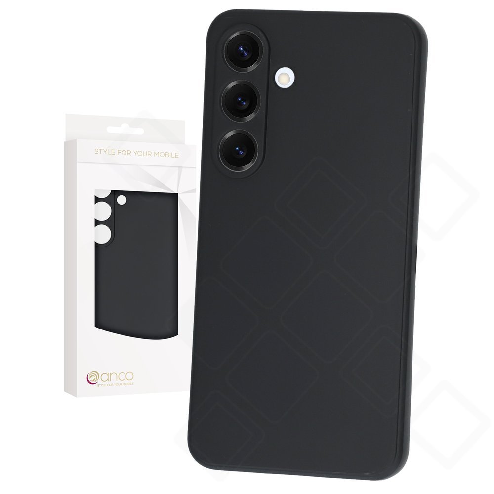 anco Dark Case – Matte TPU-Schutzhülle mit rutschfester Textur & Passgenauigkeit für Samsung Galaxy S25 (S931B) – Black