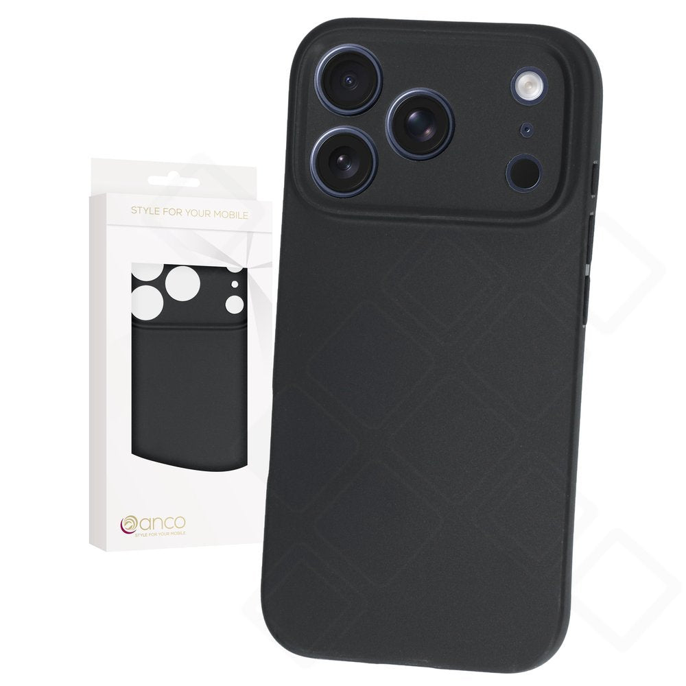 anco Dark Case für Apple iPhone 17 Pro – Handyhülle Schwarz TPU Schutzhülle Matt