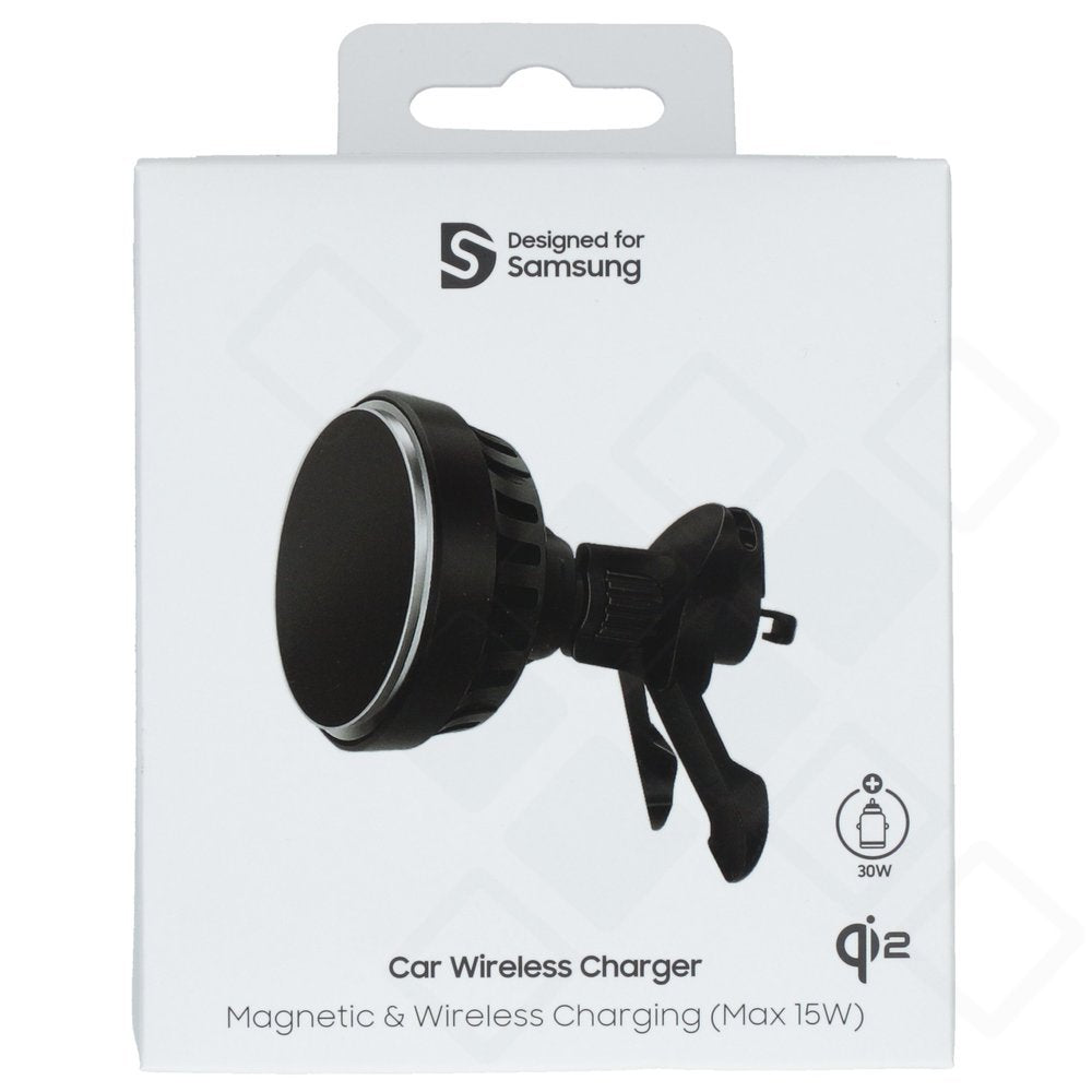 Wits Wireless Magnetischer Qi2 Kfz-Ladegerät 15W mit 30W Autolader für Apple iPhone & MagSafe - Schwarz