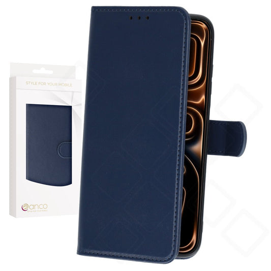 iPhone 17 Pro Max Bookcase Hülle – anco Basic PU Leder mit Kartenfach & Geldfach