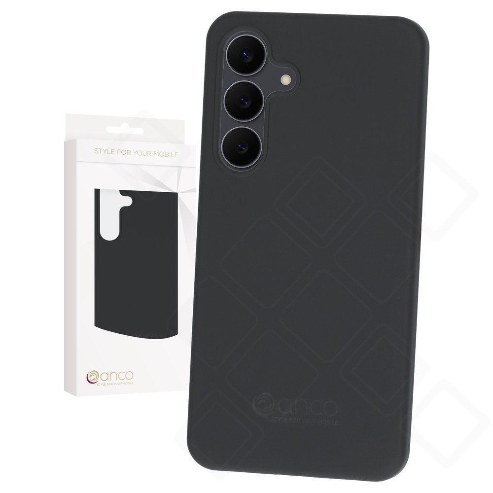 Samsung Galaxy S25 FE mit schwarzem anco Liquid Silicone Case