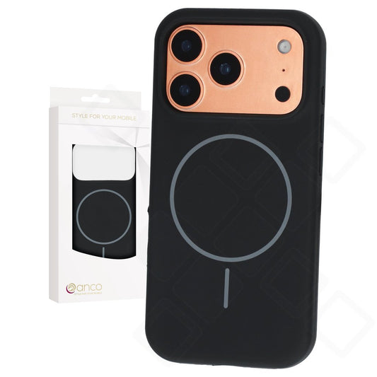 anco Magnet Liquid Silicone Case mit MagSafe für Apple iPhone 17 Pro – Schwarz