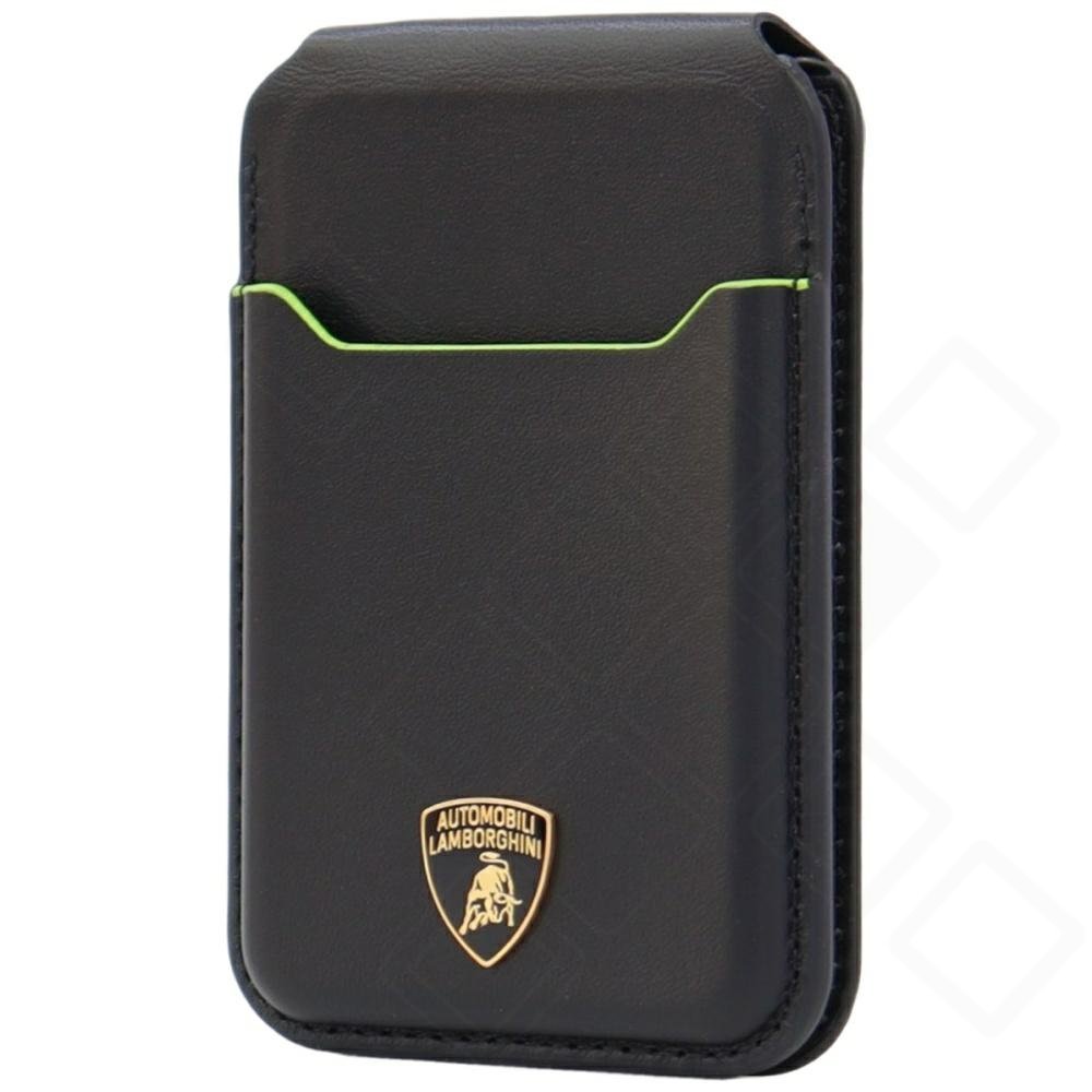 Lamborghini Leather MagSafe Cardslot Stand - grün