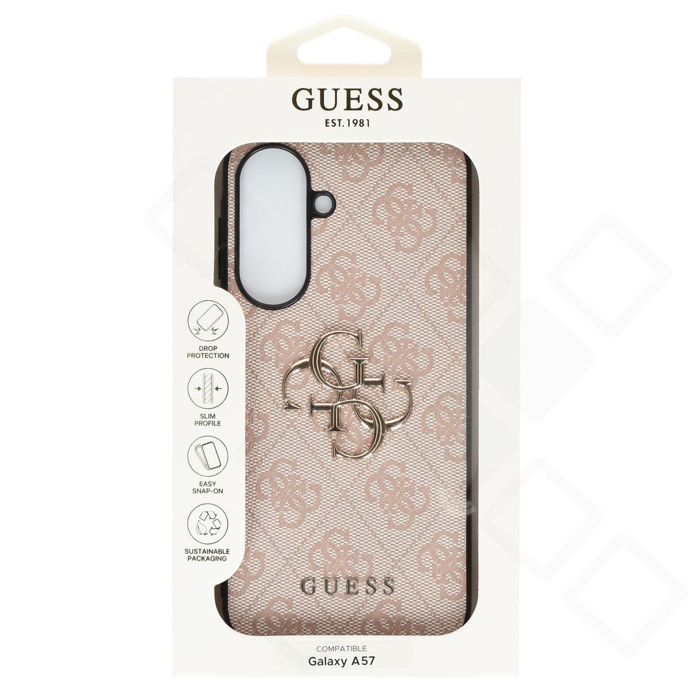 Guess PU 4G Metal Logo Case für Samsung Galaxy A57 5G – Premium Schutzhülle – Pink