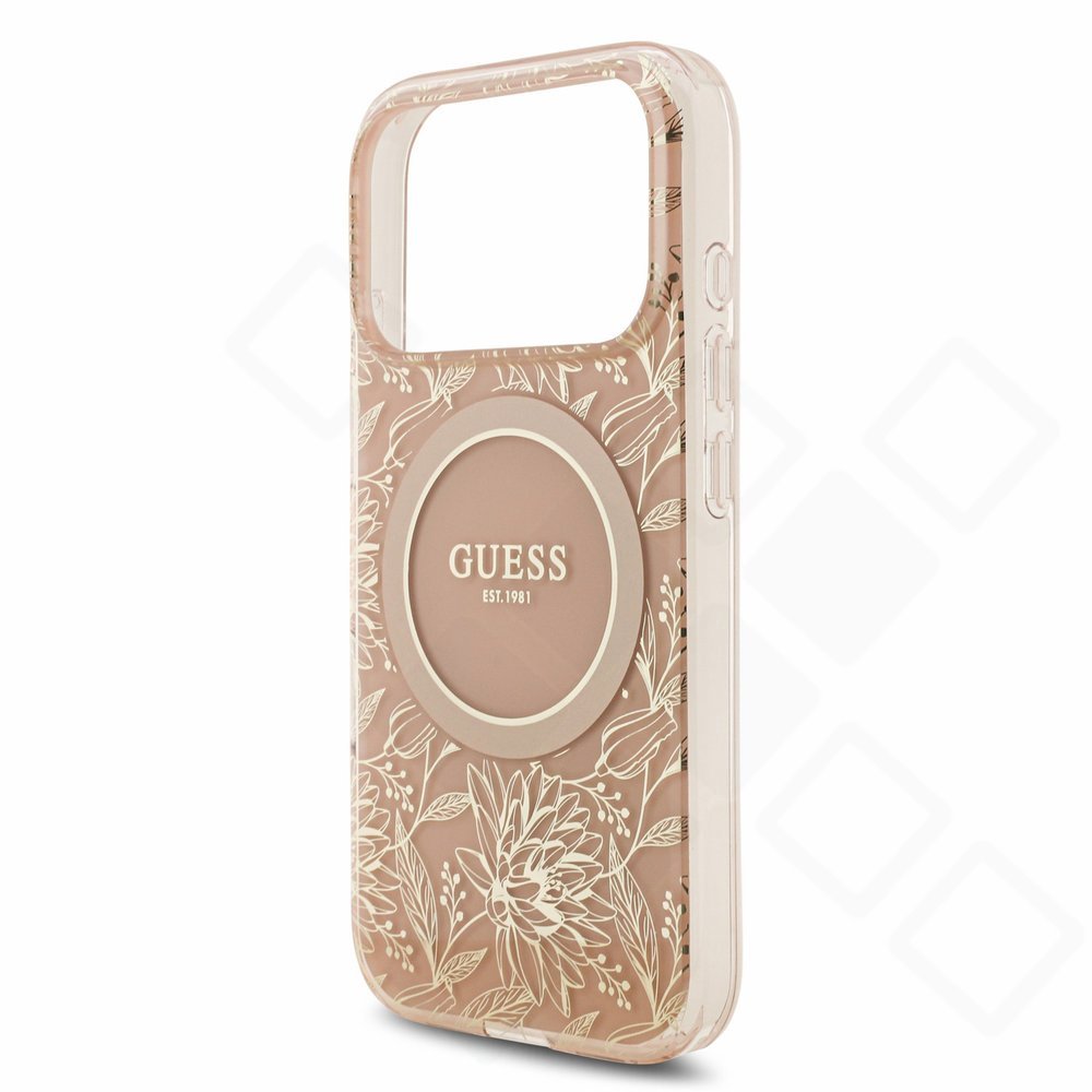 Guess IML Flowers Strap MagSafe Case für iPhone 17 Pro / 18 Pro