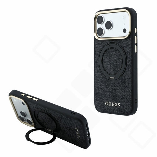 Guess PU 4G Ring Stand MagSafe Case für iPhone 17 Pro / 18 Pro