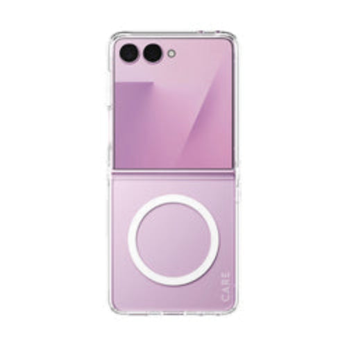 CARE Urban Case Clear w. White Qi Galaxy Z Flip8 / Z Flip7