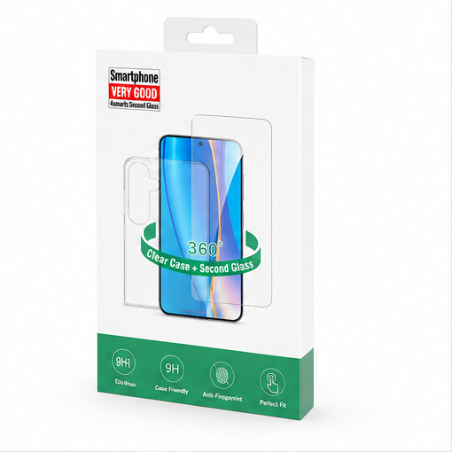 4smarts 360° Protection Set für Samsung Galaxy S25 – Schutzhülle + 9H Panzerglas Transparent