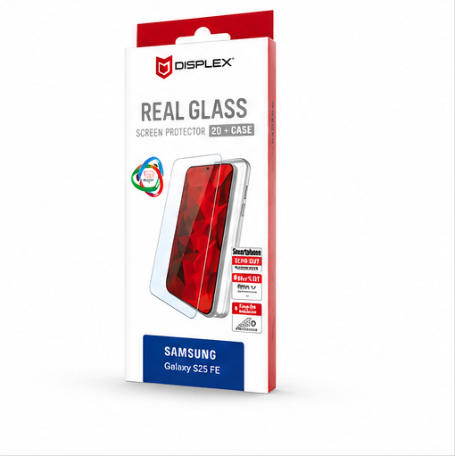 DISPLEX Real Glass + Case für Samsung Galaxy S25 FE – 10H Displayschutz & Schutzhülle