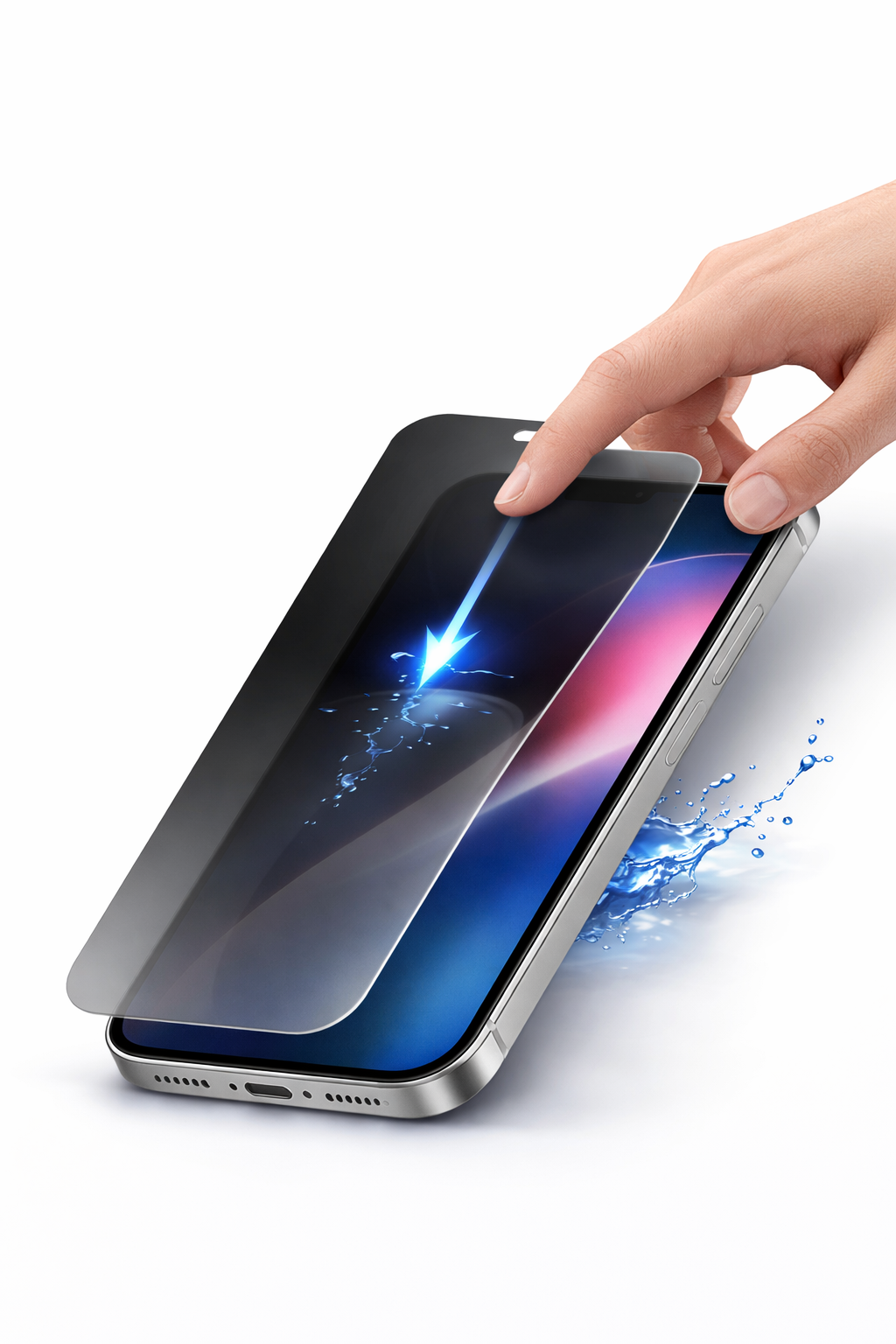 anco Privacy Panzerglas für Apple iPhone 16 – Anti-Spy 9H