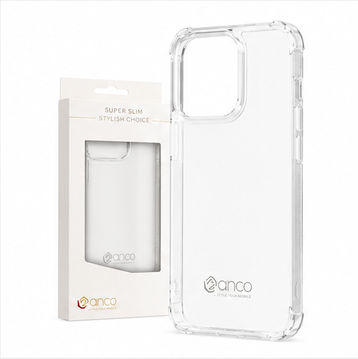 anco Protect Case für Apple iPhone 15 Pro Transparent – Stoßfeste TPU Handyhülle