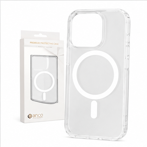 anco Magnetic Case für Apple iPhone 15 Pro MagSafe Hülle Transparent Crystal