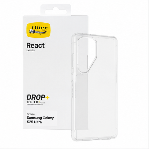 OtterBox React Hülle für Samsung Galaxy S25 Ultra - Clear, stoßfest