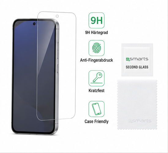 4smarts 360° Protection Set für Samsung Galaxy S25 FE – Schutzhülle + 9H Panzerglas Transparent
