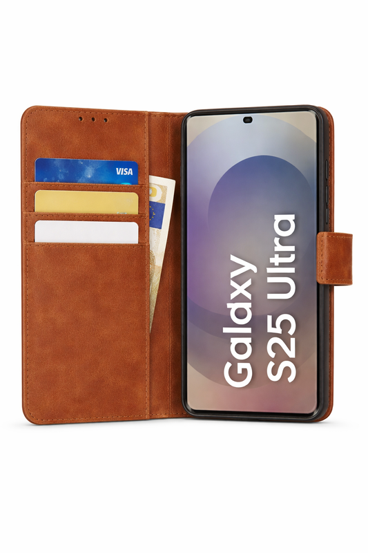 anco Bookcase Geometric für Samsung Galaxy S25 Ultra – PU Leder Hülle mit Kartenfach