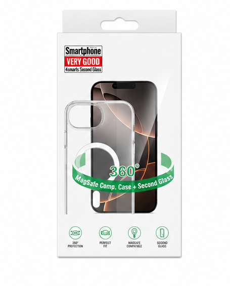 4smarts 360° Schutzset iPhone 17e / 16e – MagSafe Handyhülle & Panzerglas