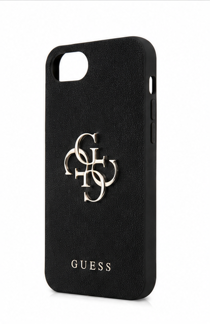 Guess 4G Logo Handyhülle für Apple iPhone 17e / 16e Schwarz – Premium Schutzcase
