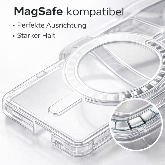 OKKES MagSafe kompatibel Case für Samsung Galaxy S25 – Transparent