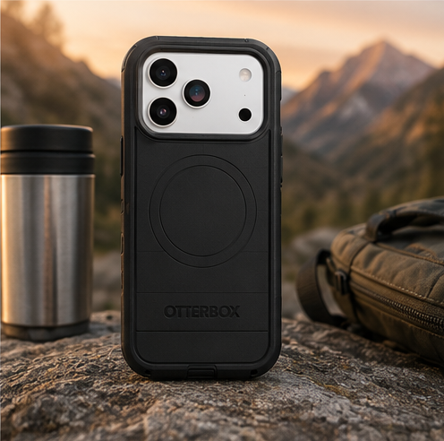 OtterBox Defender Pro MagSafe CamControl Hülle für iPhone 17 Pro Max Schwarz – Outdoor Schutzcase