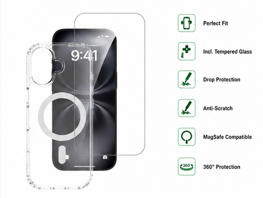 4smarts 360° Premium Protection Set für Apple iPhone 17 – MagSafe Hülle & Panzerglas