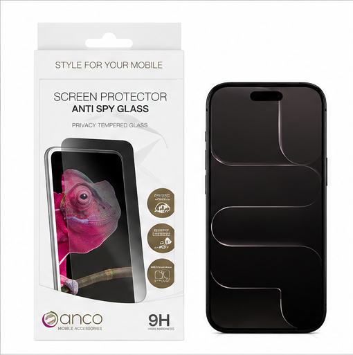 anco Anti-Spy Panzerglas für Apple iPhone Air Displayschutz Schutzglas Privacy 9H