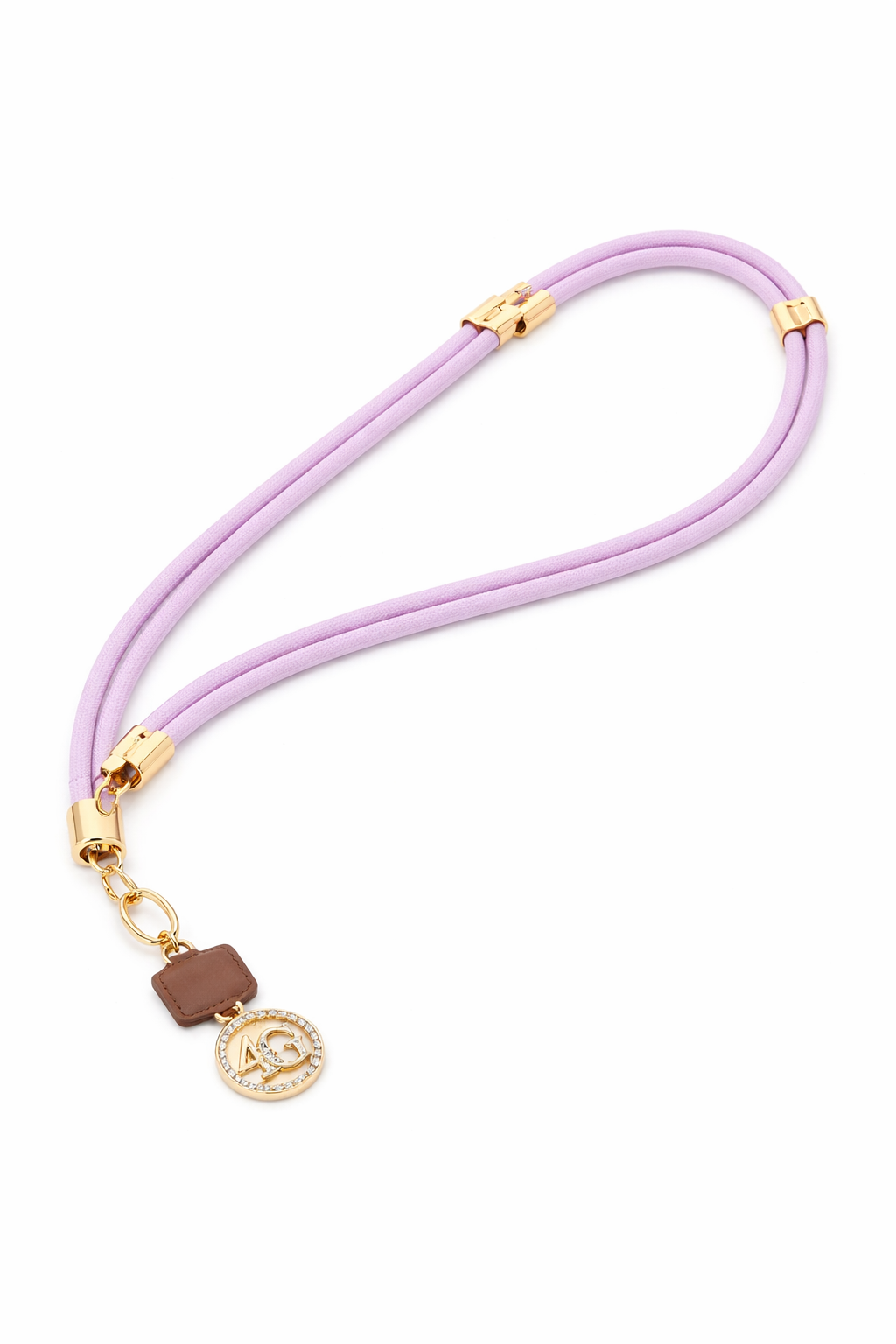 Guess Cord Crossbody Strap 4G Charm | Handy Umhängeband Beige, Schwarz & Lila