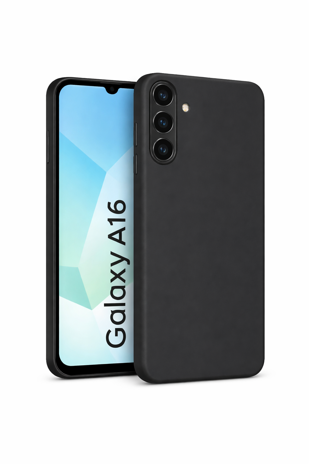 anco Dark Case für Samsung Galaxy A16 4G und A16 5G aus mattem TPU in Schwarz
