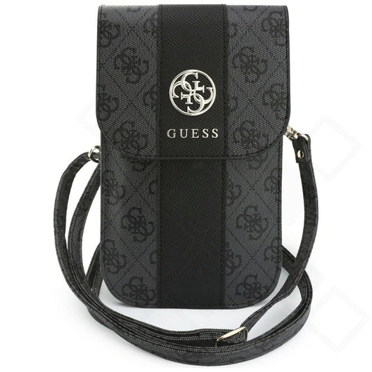Guess 4G & Classic Logo Stripe Strap Wallet - black