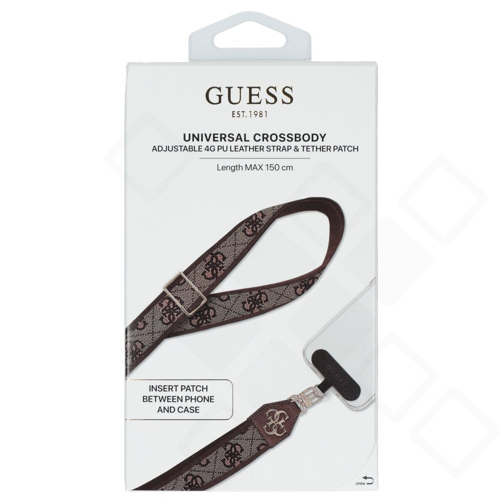Guess Crossbody Strap PU 4G Metal Logo - brown