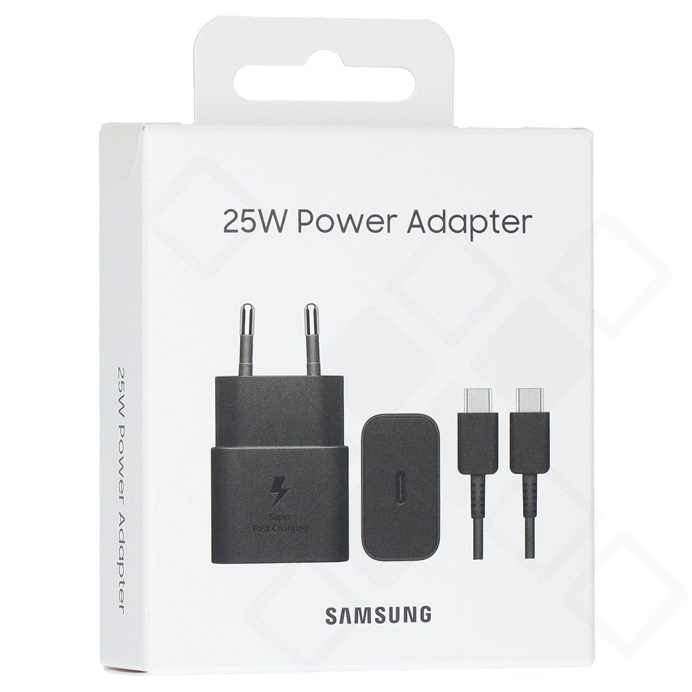 Samsung 25W USB-C Schnellladegerät EP-T2510 mit USB-C Kabel Schwarz