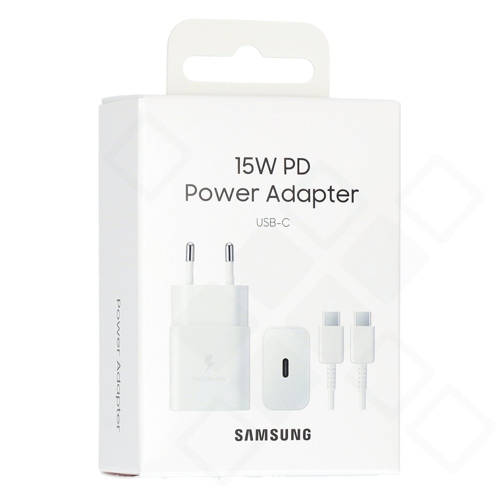 Samsung Wall Charger EP-T1510XWEGEU 15W + USB-C Datenkabel 15W - white