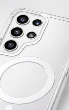 Designed for Samsung Clear Case Qi2 für Samsung Galaxy S25 Ultra – Transparent